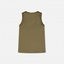 Matona Organic Cotton Waffle Tank Top - Olive 10 Matona Organic Cotton Waffle Tank Top - Olive