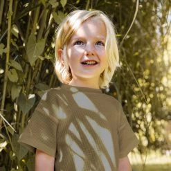 Matona SALE Organic Cotton Waffle Tee - Olive