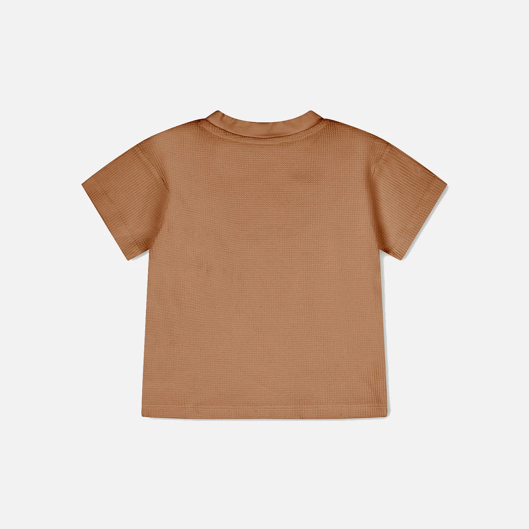 Matona SALE Organic Cotton Waffle Tee - Terracotta 7 Matona SALE Organic Cotton Waffle Tee - Terracotta