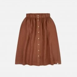 Matona Women's Linen Elsa Skirt - Sienna