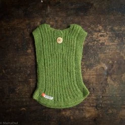 Mormor.nu Tops & Sweaters Hand Knit Alpaca Rib Vest - Forest