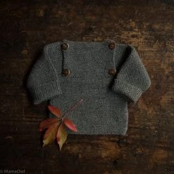 My Alpaca Hand Knit Baby Alpaca Sweater - Slate Tops & Sweaters