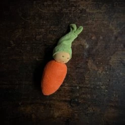 Nanchen Handmade Organic Cotton/Wool Carrot Rattle Baby Gifts