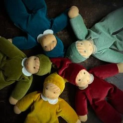 Nanchen Baby Gifts Handmade Organic Cotton/Wool Nanis Soft Dolls - Many Colours