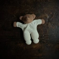 Nanchen Handmade Organic Cotton/Wool Soft Sleeping Bear Toys