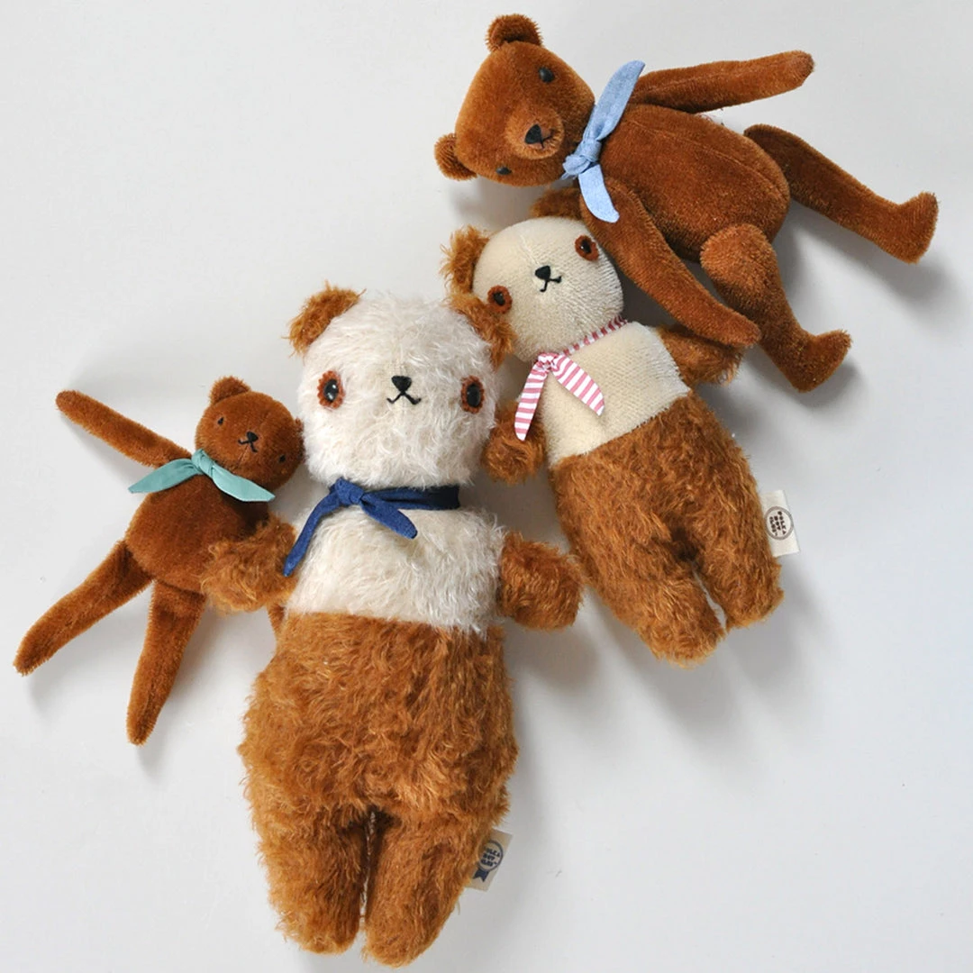 Polka Dot Club Toys Handmade Mohair PDC Bear - Cream/Rust 4 Polka Dot Club Toys Handmade Mohair PDC Bear - Cream/Rust