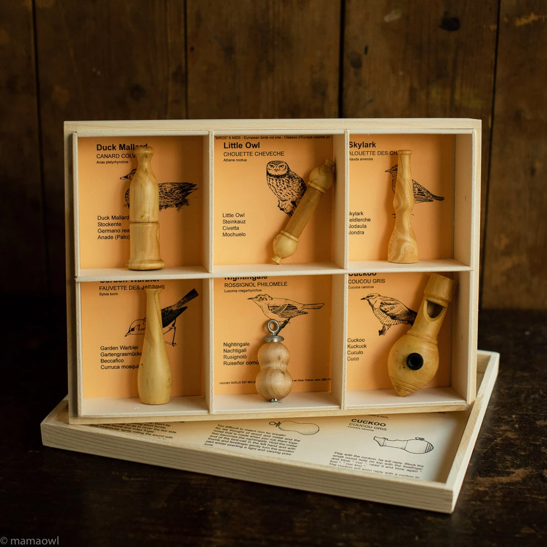 Quelle Est Belle Handmade Wood Bird Callers - European Birds - Set Of 6 Toys 3 Quelle Est Belle Handmade Wood Bird Callers - European Birds - Set Of 6 Toys