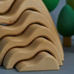 Raduga Grëz Handmade Wooden Mountains Arch Stacker - Natural 7 Raduga Grëz Handmade Wooden Mountains Arch Stacker - Natural