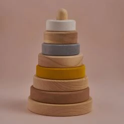 Raduga Grëz Handmade Wooden Stacking Tower - Sand Toys