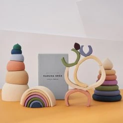 Raduga Grëz Handmade Wooden Arch Stacker - Pastel II