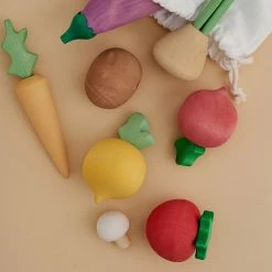 Raduga Grëz Toys Handmade Wooden Vegetables Set