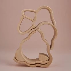 Raduga Grëz Toys Handmade Wooden Waterfall Arch Stacker - Natural