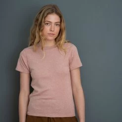 Serendipity Organics Women's Organic Cotton Rib SS Tee - Clay Adults