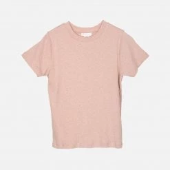 Serendipity Organics Women's Organic Cotton Rib SS Tee - Clay Adults