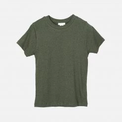 Serendipity Organics Women's Organic Cotton Rib SS Tee - Pine