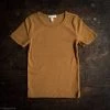 SISKIN Slim Fit Organic Cotton Pointelle SS Tee - Ochre Cotton & Linen 2 SISKIN Slim Fit Organic Cotton Pointelle SS Tee - Ochre Cotton & Linen