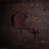 SISKIN Merino Wool/Silk Pointelle Bonnet - Chestnut Baby Wool 1 SISKIN Merino Wool/Silk Pointelle Bonnet - Chestnut Baby Wool