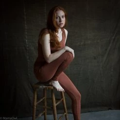 SISKIN By Engel Exclusive Women's Organic Merino Wool & Silk Leggings - Deep Rust 7 SISKIN By Engel Exclusive Women's Organic Merino Wool & Silk Leggings - Deep Rust