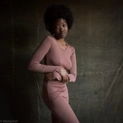 SISKIN By Engel Exclusive Women's Organic Merino Wool & Silk LS Top - Cedarwood