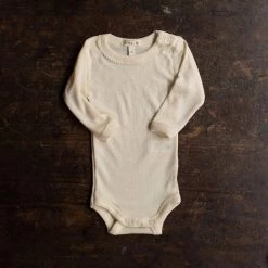 SISKIN Merino Wool/Silk Pointelle Picot Body - Pearl