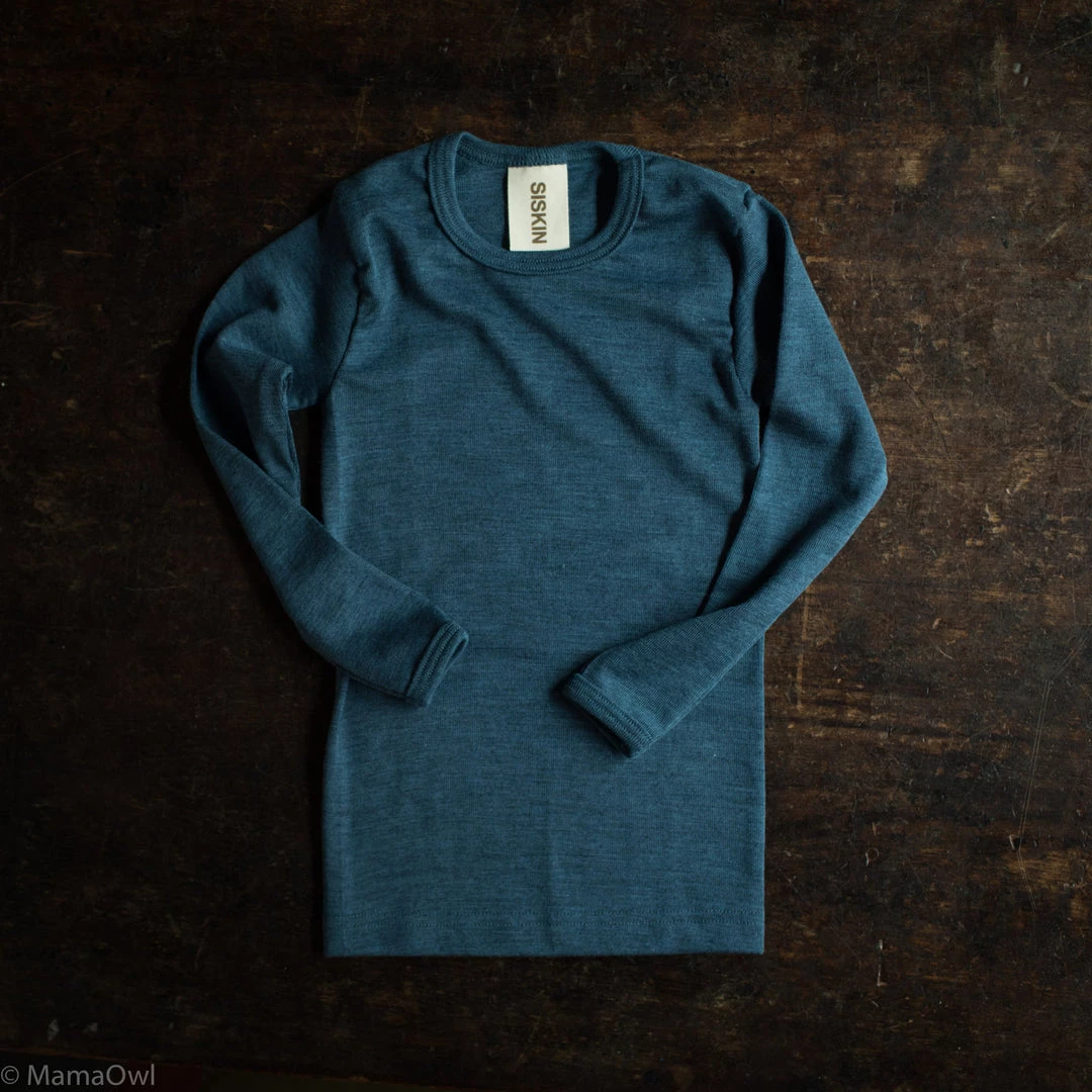 SISKIN By Engel Baby Wool Exclusive Organic Merino Wool & Silk LS Top - Deep Ocean 3 SISKIN By Engel Baby Wool Exclusive Organic Merino Wool & Silk LS Top - Deep Ocean