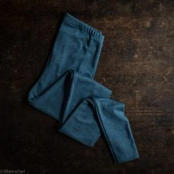 SISKIN By Engel Exclusive Women's Organic Merino Wool & Silk Leggings - Deep Ocean