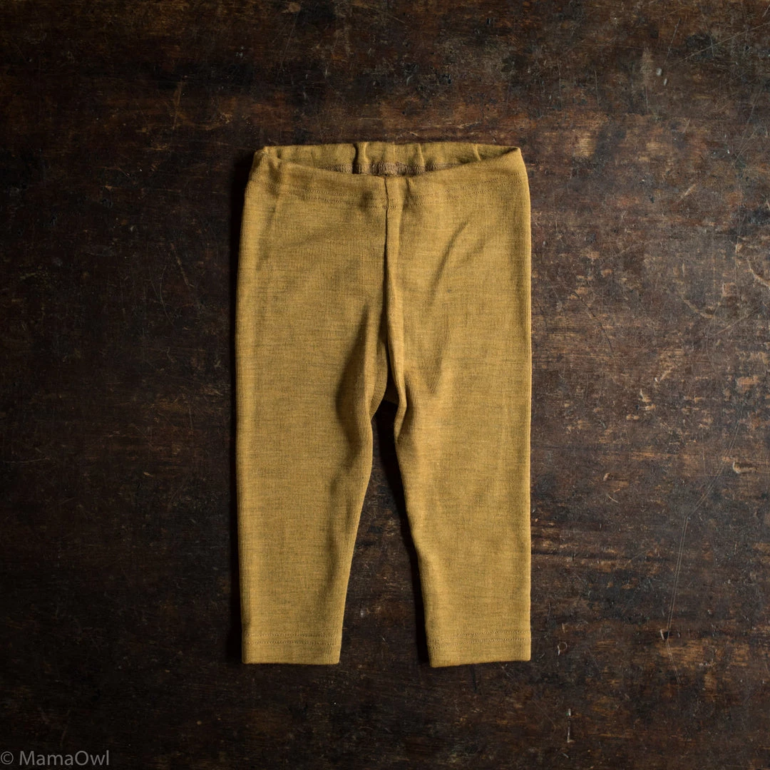 SISKIN By Engel Exclusive Organic Merino Wool & Silk Baby Leggings - Deep Ochre 3 SISKIN By Engel Exclusive Organic Merino Wool & Silk Baby Leggings - Deep Ochre