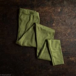 SISKIN By Engel Exclusive Women's Organic Merino Wool & Silk Leggings - Moss
