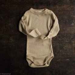 SISKIN Merino Wool/Silk Pointelle Body - Caramel