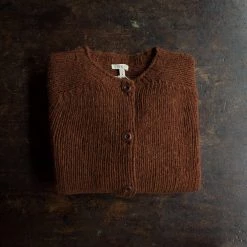 SISKIN Adults Women's Donegal Merino Wool Coast Cardigan - Cinnamon