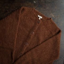 SISKIN Adults Women's Donegal Merino Wool Coast Cardigan - Cinnamon