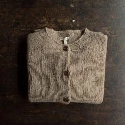 SISKIN Women's Donegal Merino Wool Coast Cardigan - Oatmeal Adults