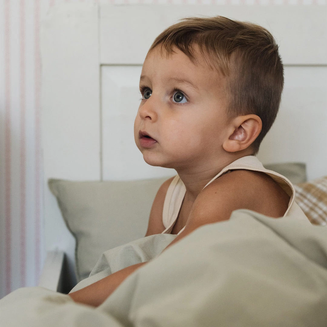 Studio Feder Organic Cotton Duvet & Pillow Cover - Moss Green - Junior Size Home & Baby Care 4 Studio Feder Organic Cotton Duvet & Pillow Cover - Moss Green - Junior Size Home & Baby Care