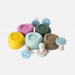 Ailefo Wood And Silicone Playdough Stamps - Wildlife Stories - Set Of 5 Toys