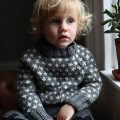Mormor.nu Hand Knit Wool Knud Sweater - Grey