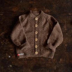 Mormor.nu Tops & Sweaters Hand-Knitted Alpaca Grethe Cardigan - Cocoa