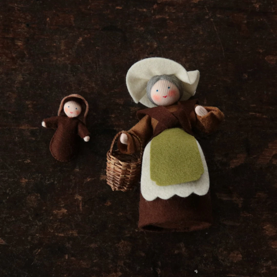 Fairies Handmade Large Wool Mother Earth And Seed Baby 6 Fairies Handmade Large Wool Mother Earth And Seed Baby