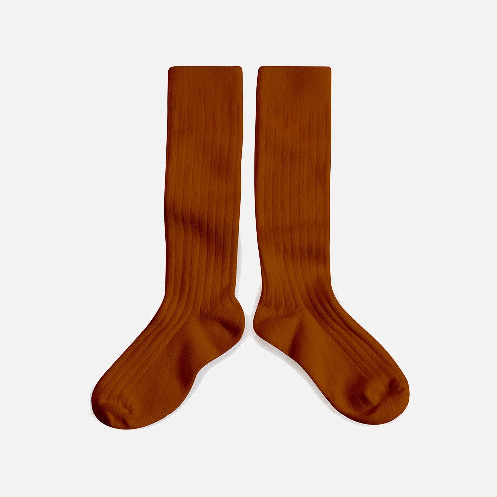 Collegien Adults Adult's Cotton Knee Socks - Cinnamon 3 Collegien Adults Adult's Cotton Knee Socks - Cinnamon