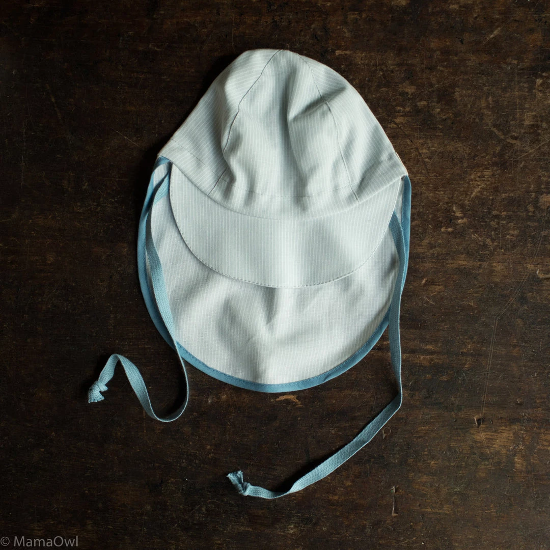 Pickapooh Organic Cotton Legionnaire Sun Hat - Cloud Stripes 3 Pickapooh Organic Cotton Legionnaire Sun Hat - Cloud Stripes