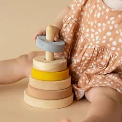 Raduga Grëz Handmade Wooden Stacking Tower - Sand Toys