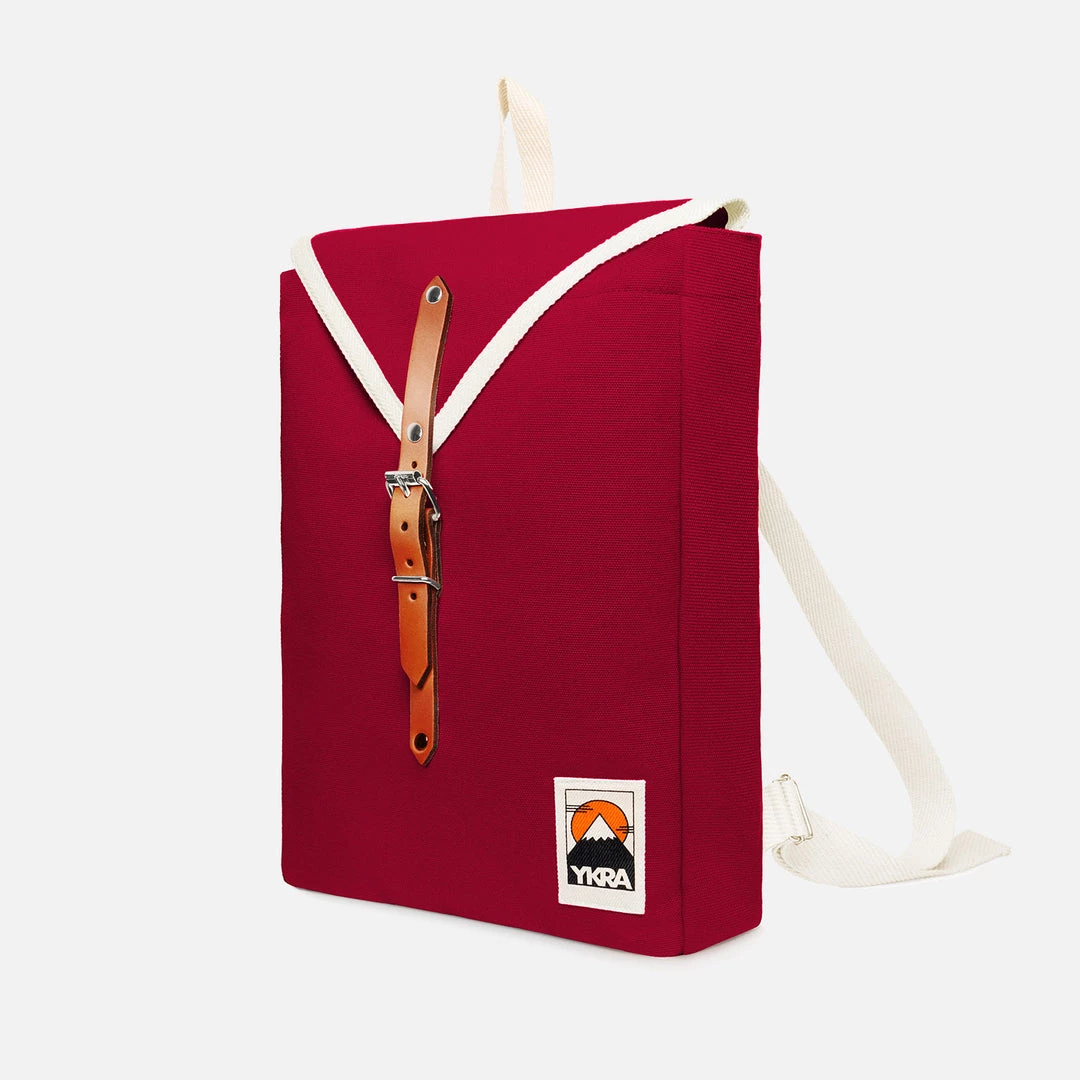 YKRA Cotton Canvas Scout Backpack - Bordeaux 4 YKRA Cotton Canvas Scout Backpack - Bordeaux