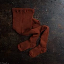 Selana Organic Merino Wool Tights - Copper