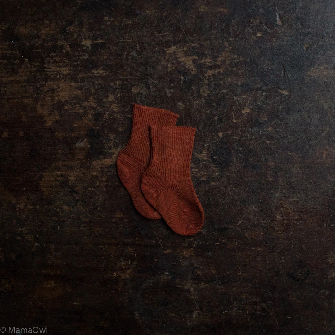 Selana Organic Merino Wool/Cotton Socks - Copper Baby Wool 3 Selana Organic Merino Wool/Cotton Socks - Copper Baby Wool