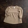 SISKIN Merino Wool/Silk Pointelle Baby Dress - Caramel Baby Wool