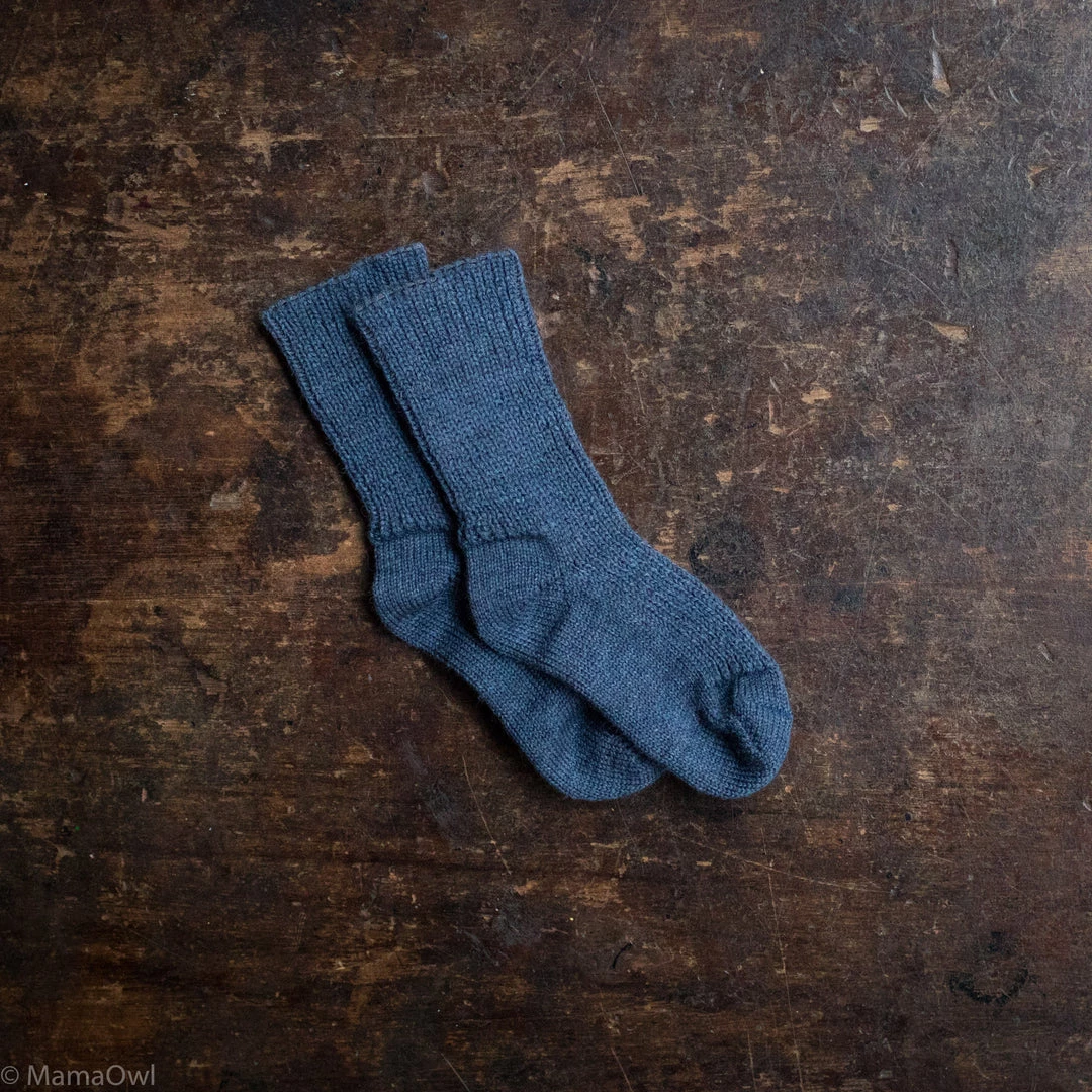 Hirsch Natur Organic Wool Socks - Denim Baby Wool 3 Hirsch Natur Organic Wool Socks - Denim Baby Wool