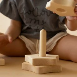 Raduga Grëz Handmade Wooden Star Stacking Tower - Natural Toys 9 Raduga Grëz Handmade Wooden Star Stacking Tower - Natural Toys