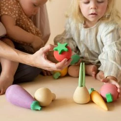 Raduga Grëz Toys Handmade Wooden Vegetables Set