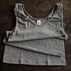 Engel Adults Women's Organic Merino Wool & Silk Sleeveless Top - Walnut