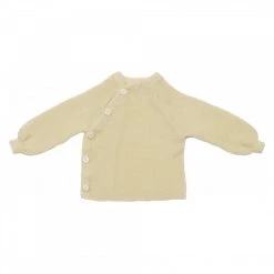 Reiff Organic Merino Wool Wrap Cardigan - Natural Tops & Sweaters